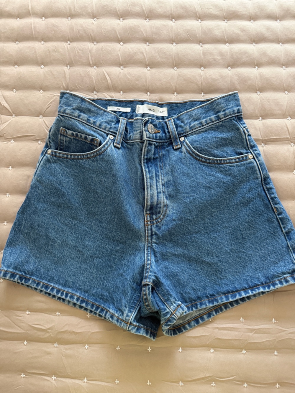 Mango High-Rise Classic Blue Denim Jeans